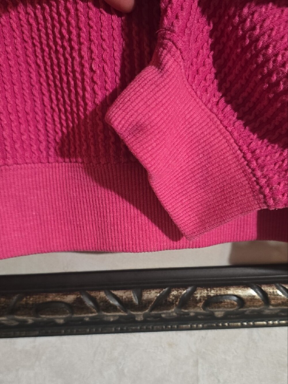 #14. Thread & Supply Bright Pink "Cheers" Waffle-Knit Sweater - Picture 8 of 8